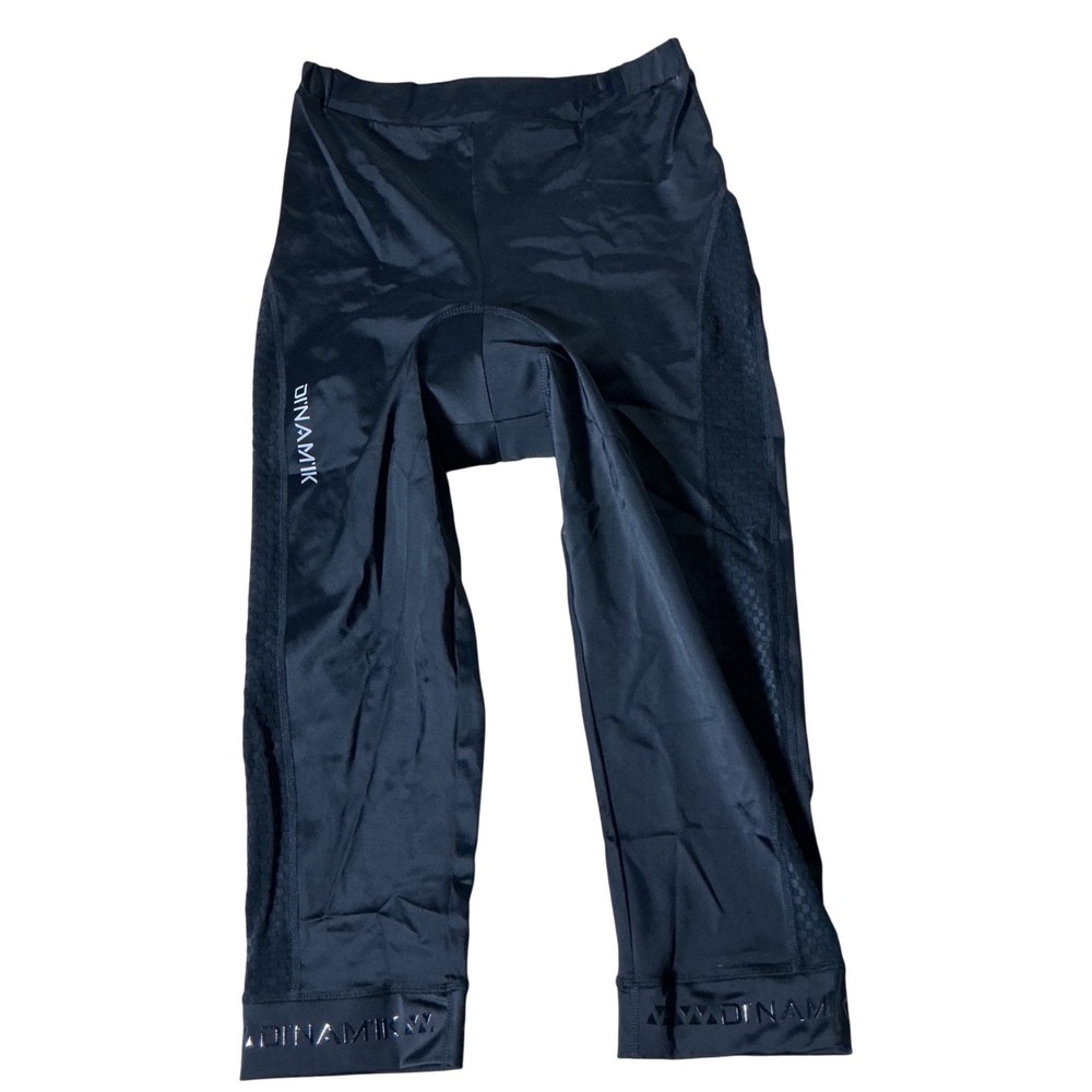 Dinamik‎ Evo Pro D-004 Lady 3/4 Cycling Pants Black Padded Capri 2XL NEW